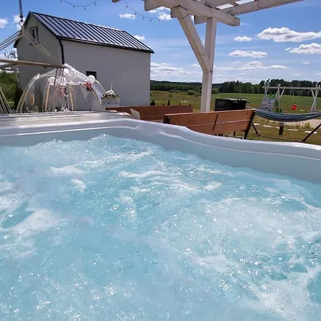 Domek Z Prywatnym Duzym Jacuzzi I Sauna Przystan Pod Niebem Leczyce Exterior photo